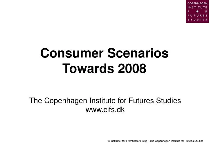 consumer scenarios towards 2008