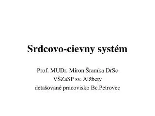 Srdcovo-cievny systÃ©m