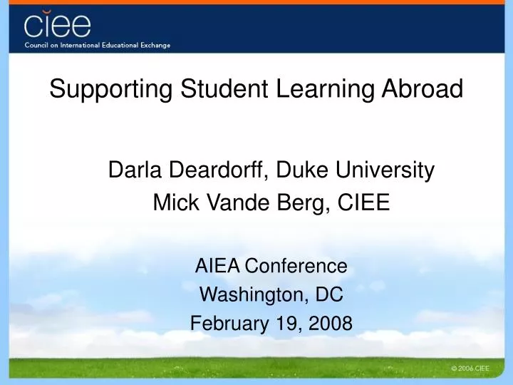 supporting student learning abroad