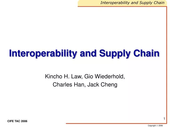 interoperability and supply chain