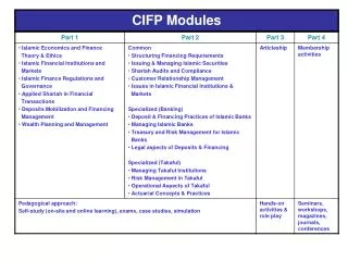 CIFP Modules