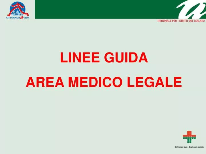 linee guida area medico legale