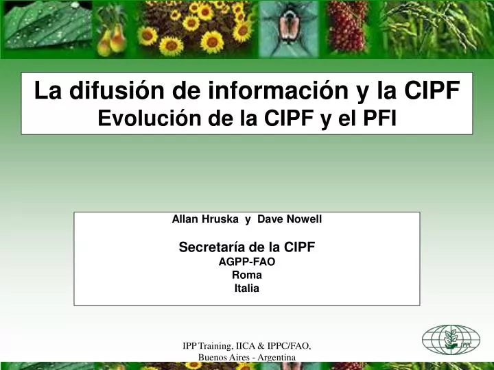 la difusi n de informaci n y la cipf evoluci n de la cipf y el pfi