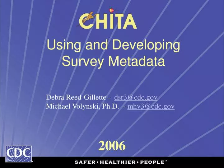 using and developing survey metadata