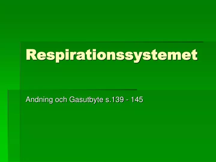 respirationssystemet