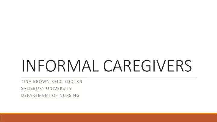 informal caregivers