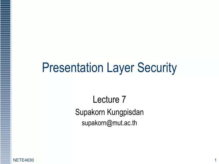 presentation layer security