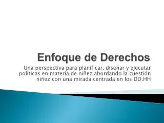 enfoque de derechos