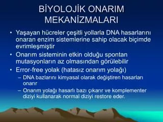 b yoloj k onarim mekan zmalari