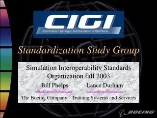 Standardization Study Group