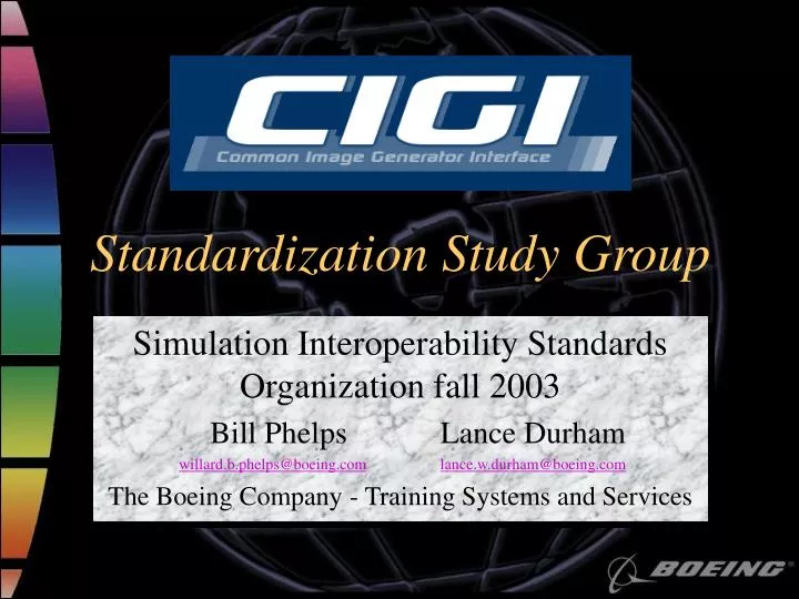 standardization study group