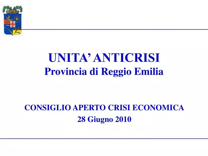 unita anticrisi provincia di reggio emilia