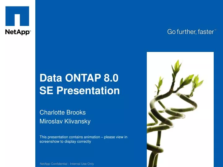 data ontap 8 0 se presentation