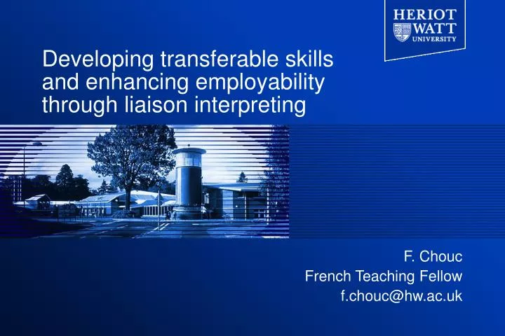 developing transferable skills and enhancing employability through liaison interpreting