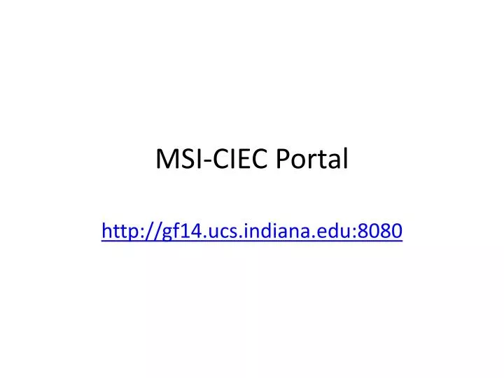 msi ciec portal