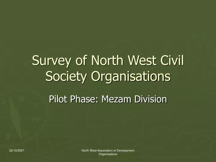 survey of north west civil society organisations