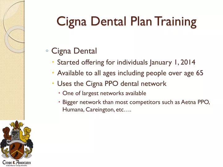 cigna dental plan training