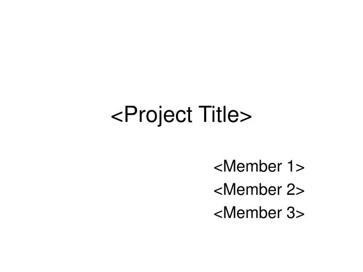 project title