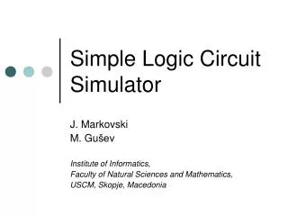 Simple Logic Circuit Simulator