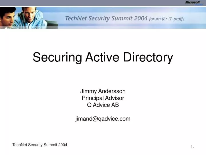 securing active directory