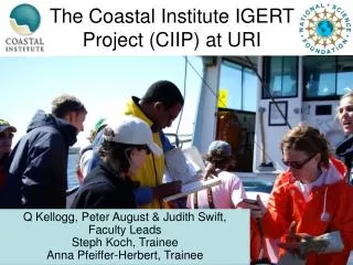 The Coastal Institute IGERT Project (CIIP) at URI