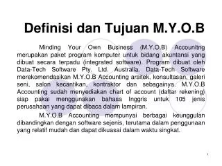 definisi dan tujuan m y o b