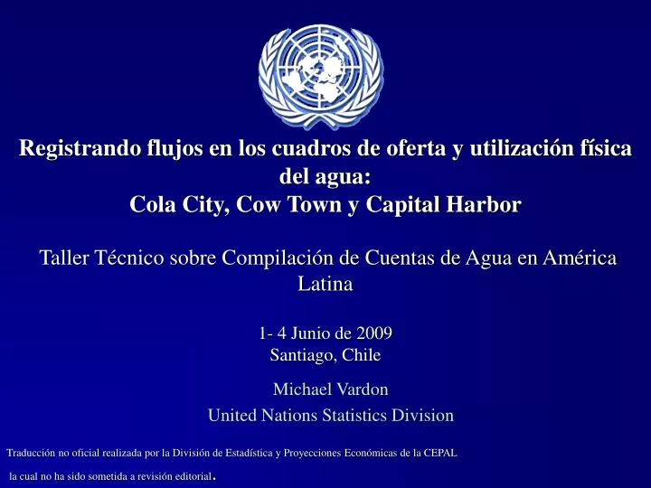 michael vardon united nations statistics division