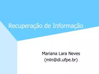 recupera o de informa o