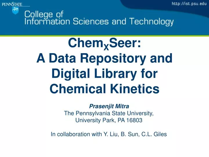 chem x seer a data repository and digital library for chemical kinetics