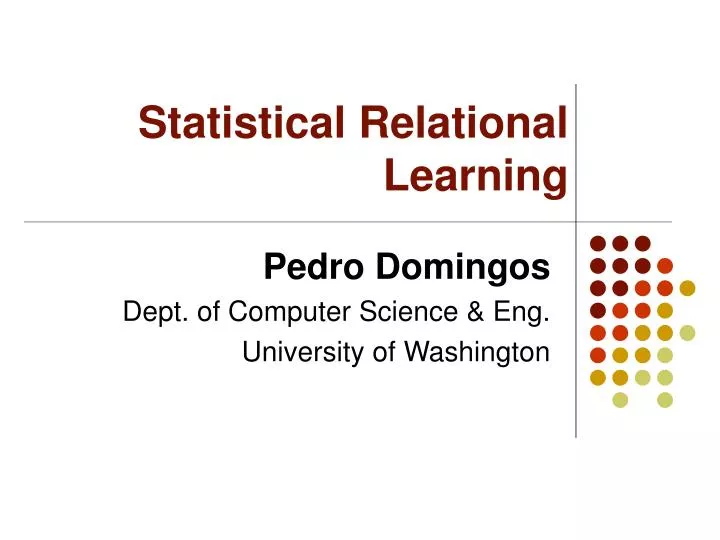 statistical relational learning