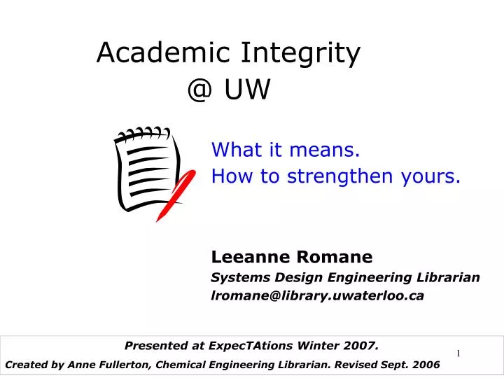 academic integrity @ uw