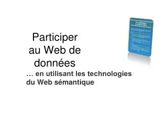participer au web de donn es