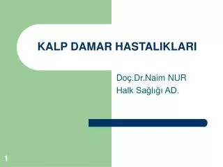 kalp damar hastaliklari