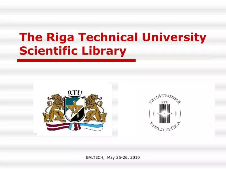 the riga technical university scientific library