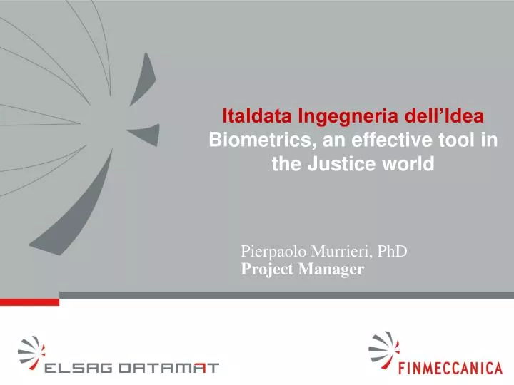 italdata ingegneria dell idea biometrics an effective tool in the justice world