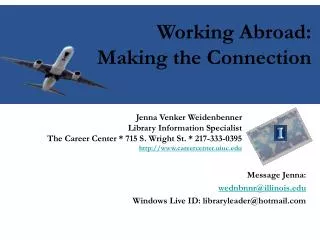 Working Abroad: Making the Connection