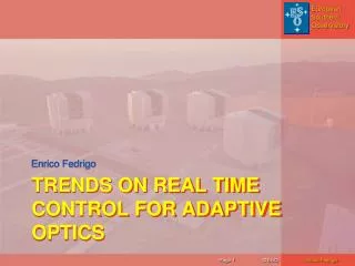 Trends on real time control for adaptive optics