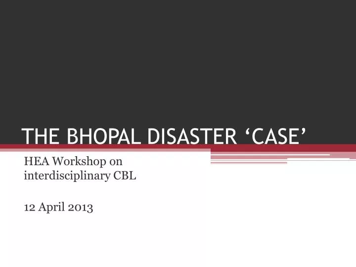 the bhopal disaster case