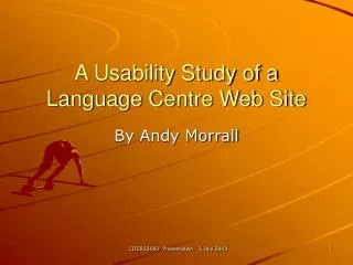 A Usability Study of a Language Centre Web Site
