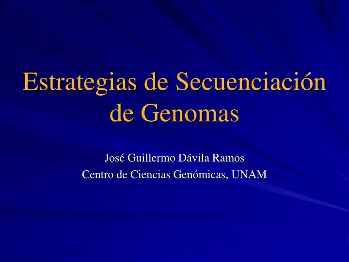 estrategias de secuenciaci n de genomas