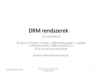 dr m rendszerek
