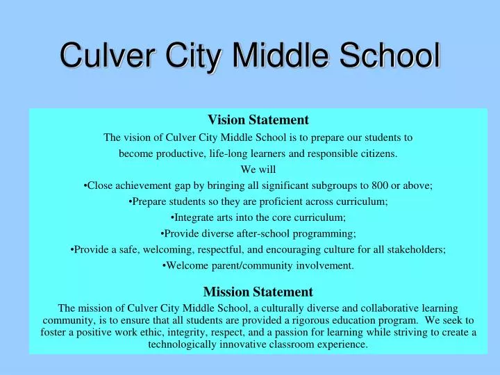 culver city middle school