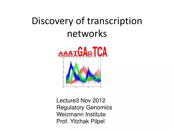 discovery of transcription networks