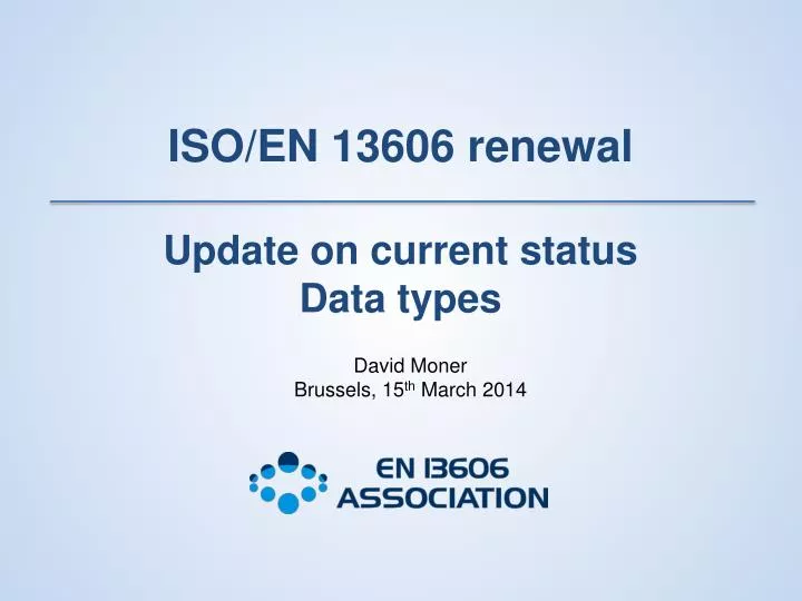iso en 13606 renewal update on current status data types