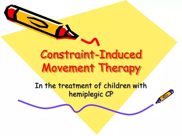constraint induced movement therapy