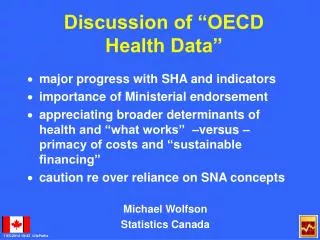 Discussion of “OECD Health Data”