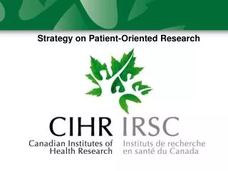Strategy on Patient-Oriented Research