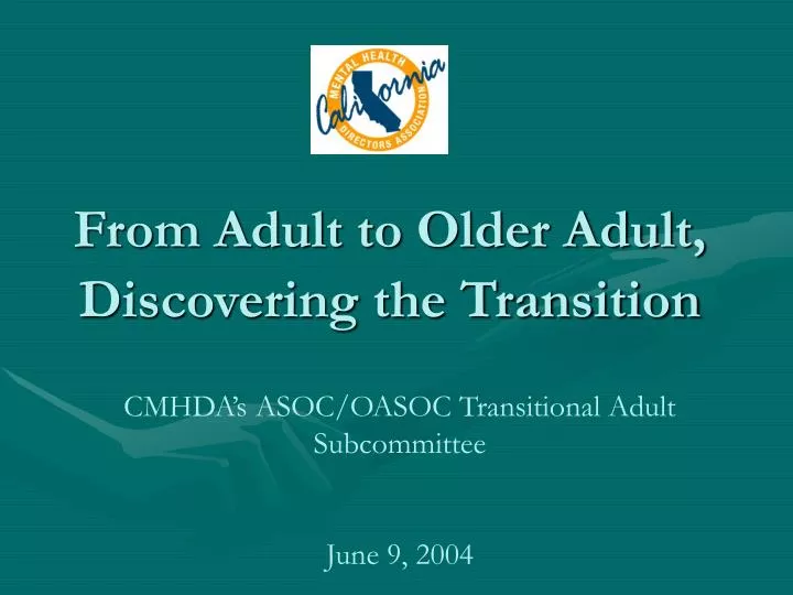 from adult to older adult discovering the transition