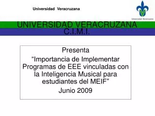 universidad veracruzana c i m i
