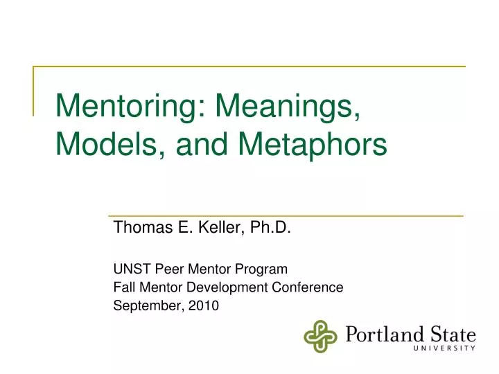 mentoring meanings models and metaphors